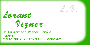 lorant vizner business card