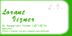 lorant vizner business card